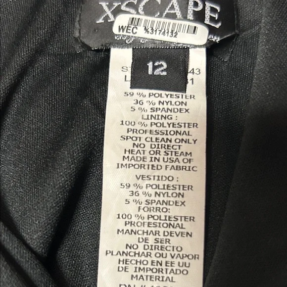 Xscape Black One Shoulder Dress - Picture 6 of 7